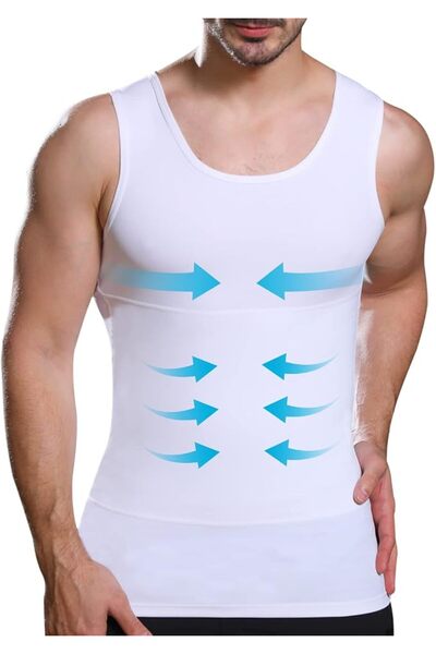 GENERAL Lgtfy Mens Slimming Body Shaper Vest, Gynecomastia Compression Shirts...