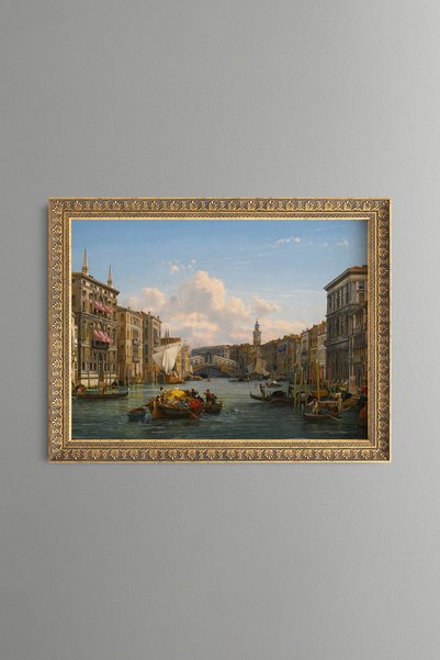 epiqart القناة الكبرى وسور ريالاتو في البندقية - لوحة بنمط عتيق - نموذج أنيق