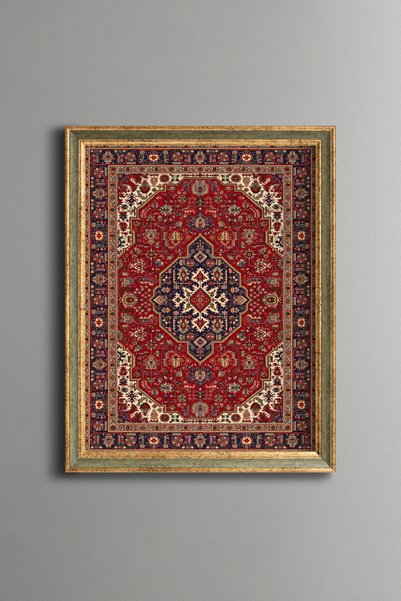 epiqart نمط السجادة الحمراء - لوحة بتصميم عتيق - نموذج رفيع