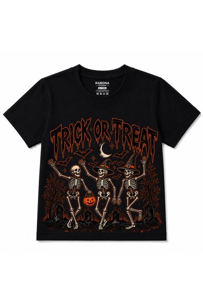 Rabona Fashion Dansul Scheletului „Trick or Treat” – Tricou grafic vintage de...