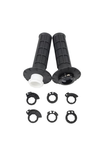Choice black Motorcycle Universal Grips 7/8" 22mm Hand Grip Snap-on Cam Lock-...