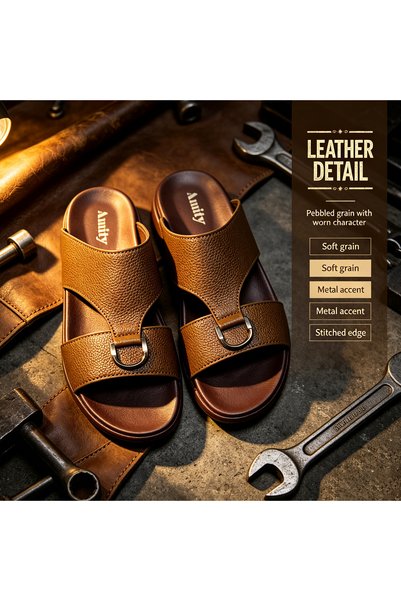 ArabTread Saudi Made Men's Slides Two Layer Sole Low Profile Lightweight Dail...