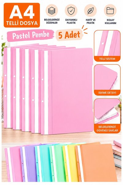 Artlantis Registrator sa prstenovima pastelno roze A4 5 komada ekonomičan kva...
