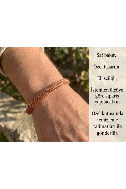 isikaccessories Pure Copper Bracelet (Thick Model) Unisex