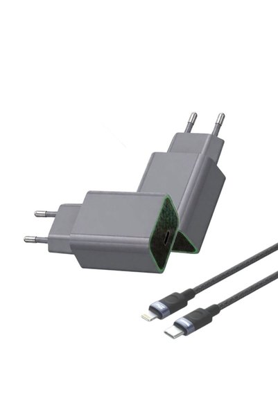 FONIX Network Charger, Type-C/Lightning Power Cable, Fast Charge, 20W, 100-24...