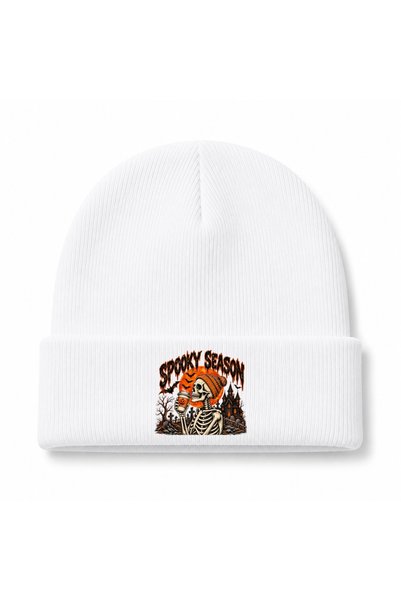 Rabona Fashion Klub za kafu u jezivoj sezoni – kapa sa grafikom skeleta i bun...