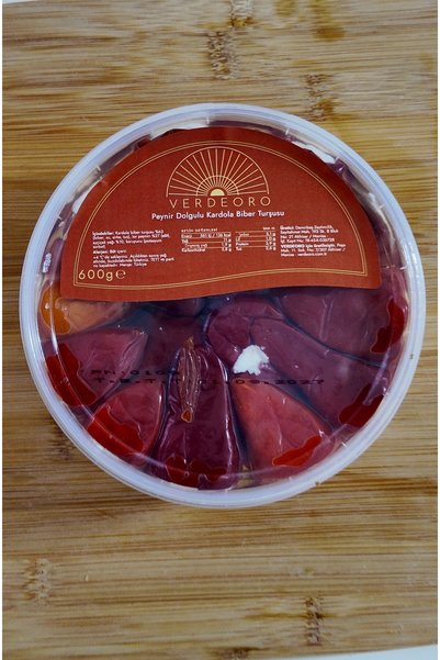 VERDEORO Peynir Dolgulu Kardola Biber Turşusu 600 Gr