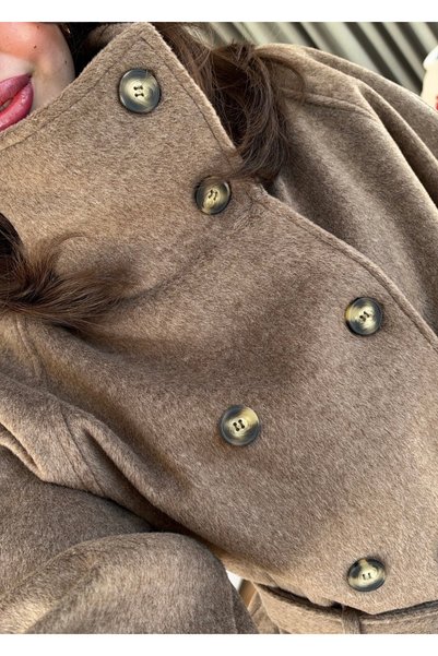 My Blog Vizon Crop Kaşe Ceket - 508395