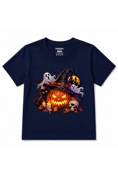Rabona Fashion Haunted Pumpkin Night - Cute Halloween Black Cat, Ghost & Witc...