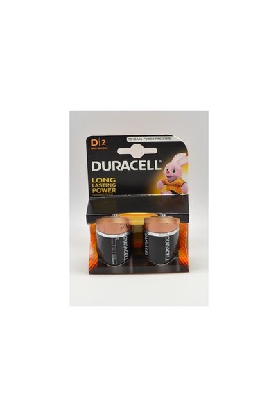 Duracell baterii alcaline R20 tip D, 1,5V, set 2 bucăți pentru dispozitive el...