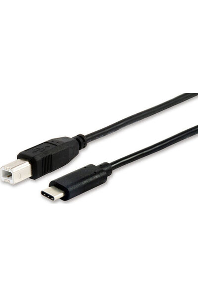 EQUIP Καλώδιο USB 2.0 USB-C αρσενικό - USB-B αρσενικό Μαύρο 1.0μ (12888207)