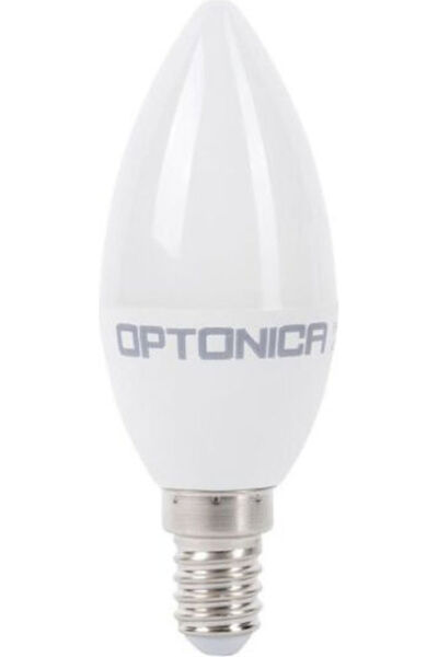 OPTONICA Λάμπα LED 5.5W 100mm για ντουί E14 και σχήμα C37 Ψυχρό Λευκό 450lm Κ...