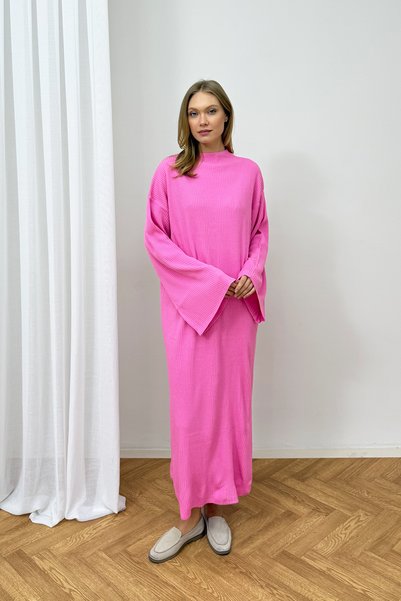 Melike Tatar Fitilli Triko Elbise 94-4101