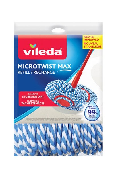 Vileda Microtwist Max Mop Refill – Original Refill, Removes 99% Bacteria