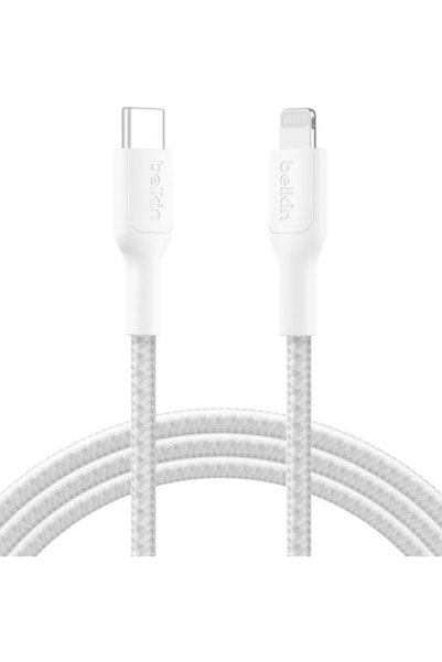 Belkin Boostcharge Καλώδιο USB-C σε Lightning Λευκό 2μ CAA022HQ2MWH