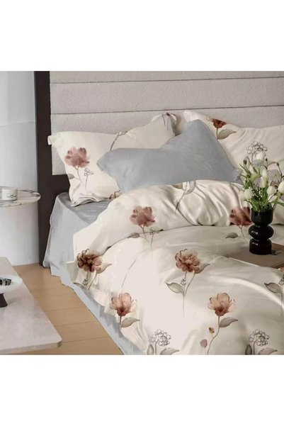 Ralex Finet Cotton Double Duvet Cover Set 6 pieces 220x240 cm, Duvet 200x220 ...