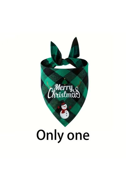 Choice Green 1pc 1/2pc Christmas Pet Triangle Scarf Dog Bandanas Saliva Towel...
