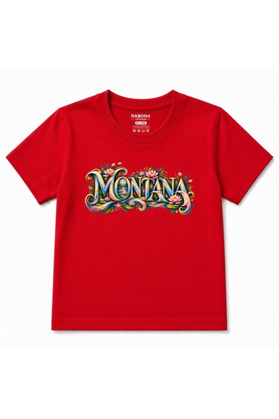 Rabona Fashion Монтана Флорална Елегантност – Детска графична тениска с цветн...