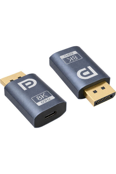 POWERTECH CAB-UC102 DisplayPort αρσενικό σε USB-C θηλυκό Γκρι
