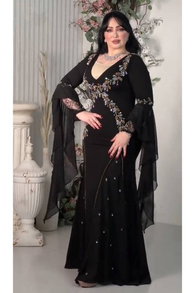NALA FASHION فستان سهرة أسود فاخر يجمع بين الرقي الكلاسيكي