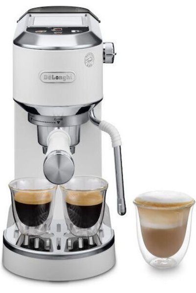 DELONGHİ De'Longhi Dedica Duo Μηχανή Εσπρέσο 1450W 15bar Πίεση Λευκό EC890.WI
