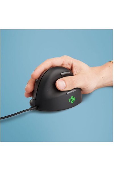 R-GO Tools Maus He Break Ενσύρματο Εργονομικό Κάθετο Ποντίκι Μαύρο