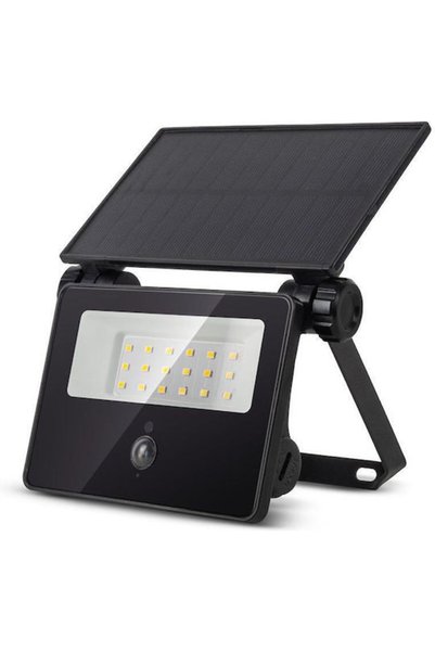 Avide Ηλιακός Προβολέας LED 8W Λευκό 4000K Με Αισθητήρα Κίνησης Κωδικός: 15.0...