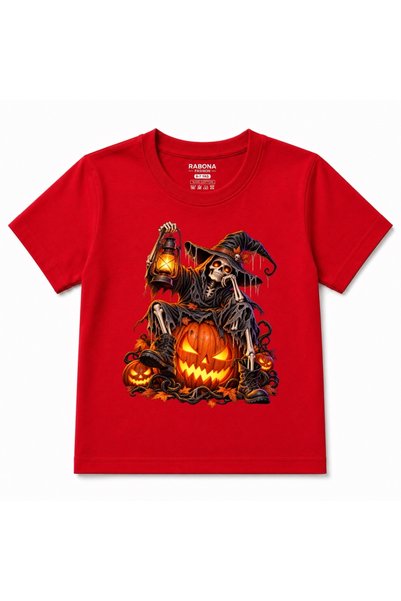 Rabona Fashion Moartea cu coasa – Tricou grafic de Halloween pentru copii cu ...