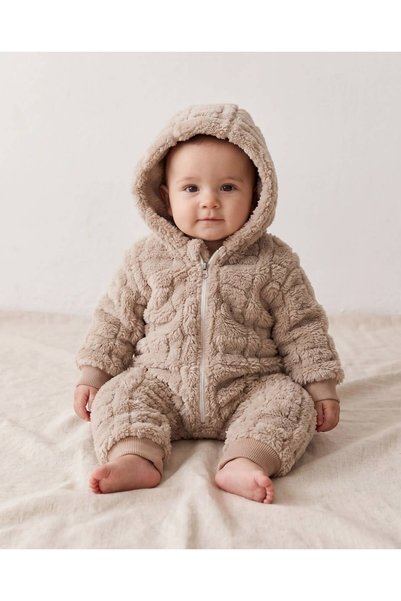 EFEYOO Welsoft Kapüşonlu Unisex Bebek Tulum 0-3 Ay 3-6 Ay 6-9 Ay 9-12 Ay Yeni...