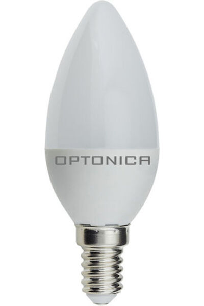 OPTONICA Λάμπα LED 3.7W 100mm για ντουί E14 και σχήμα C37 Λευκό 320lm Κωδικός...