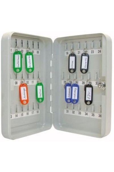 Wedo Μεταλλική Κρεμάστρα Κλειδιών Τοίχου με 36 Γάντζους και Κλειδαριά 18x25x6εκ.