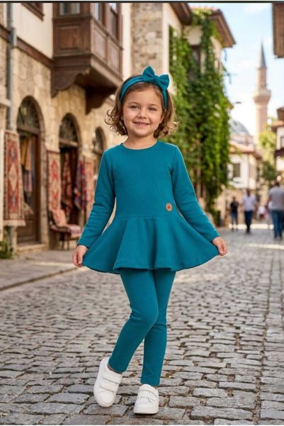 Zelhankids Kız Çocuk Manifest Bandanalı 3' lü Takım