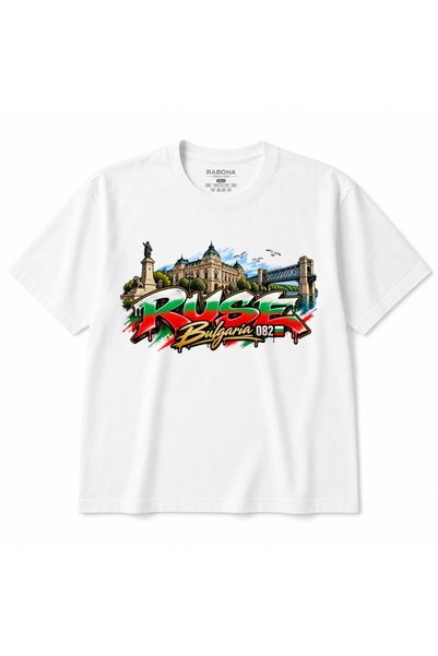 Rabona Fashion Ρούζε Αστική Κληρονομιά 082 – Μπλουζάκι με Γραφικό Γκράφιτι Βο...