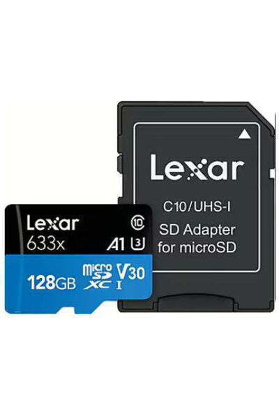 Lexar Κάρτα Μνήμης Plus SDXC 128GB Class 10 UHS-I 170MB/s με Αντάπτορα