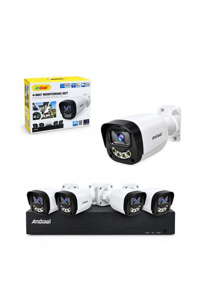 OEM Andowl Σετ Ενσύρματου Συστήματος Παρακολούθησης 4K με DVR & 4 Κάμερες Q-S...