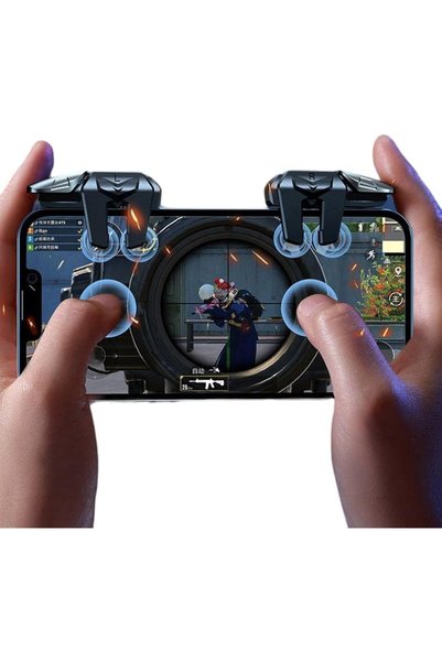 Generic زناد ألعاب احترافي، 4 أزرار لوحدة تحكم ببجي موبايل، يدعم نظامي iOS وأ...