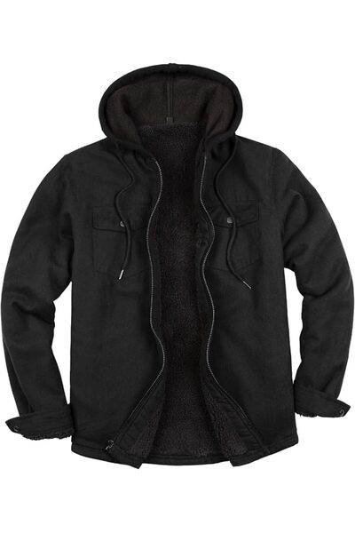 GENERAL ZENTHACE Mens Sherpa Lined Full Zip Check Jacket