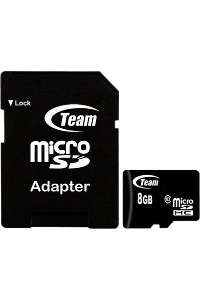 Other TeamGroup microSDHC 8GB Κατηγορία 10 Υψηλής Ταχύτητας 20MB/s με Αντάπτορα