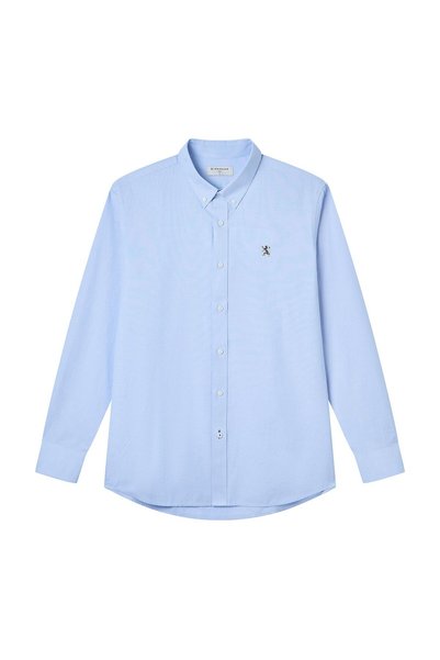 Giordano Men Slim Cotton Embroidered Oxford Shirt