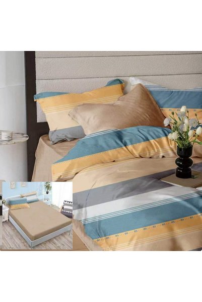 NufJoy Finet Gros Double bed linen 6 pieces, Universal Stretchy sheet for mat...