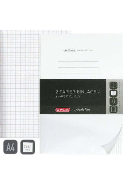 Herlitz Τετράδιο 40 φύλλα Α4 Γκρι Κωδικός: 50034086