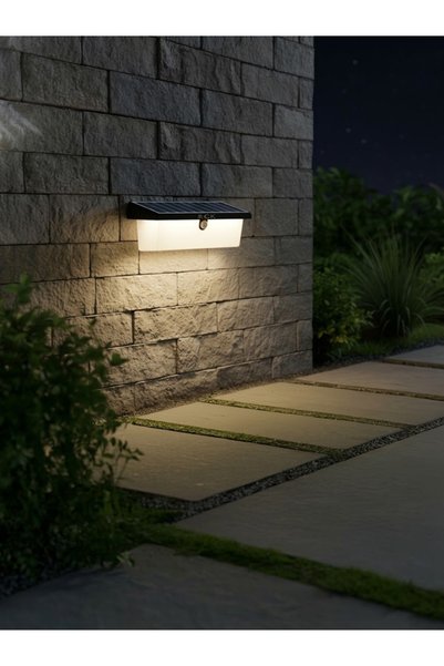 ACK Solar LED Duvar Apliği Hareket Sensörlü 4 Modlu Güneş Enerjili Bahçe Aydı...