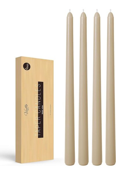 GENERAL Viyffo 12 Inch Purple Taper Candles Set of 4 Unscented Smokeless Long...