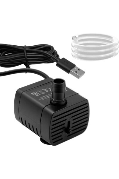 ANYUAN مضخة مياه تعمل بمنفذ USB، مضخة صغيرة غاطسة بجهد 5 فولت مع صمام قابل لل...