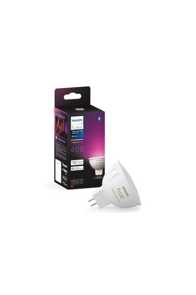 Philips Έξυπνη λάμπα LED 6.3W για ντουί GU5.3 και σχήμα MR16 RGBW 400lm Ρυθμι...