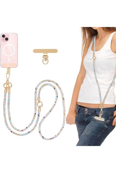 Generic Crystal Phone Strap Crossbody for Women, Rhinestone Cell Phone Lanyar...