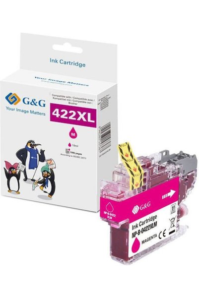 G&G Συμβατό Μελάνι Inkjet Εκτυπωτή Brother Brother LC422XLM Ματζέντα Μονή Συσ...