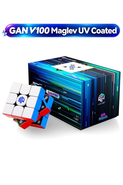 hediyecik GAN V100 Maglev UV Manyetik Speed Cube Zeka Küpü Akıl Küpü Rübik Kü...