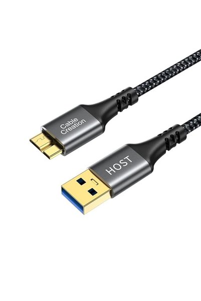GENERAL كابل كيبل كرييشن 1 قدم USB3.0 من النوع A إلى مايكرو B بسرعة 5 جيجابت ...