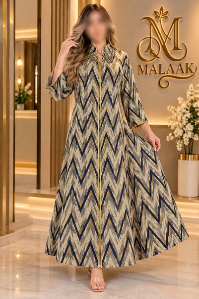 MALAAK جلابيات نساىي قطن مشجر قيطان